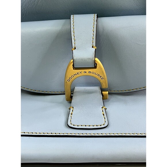 DOONEY & BOURKE Lt Blue Leather Emerson Marlowe Drawstring Bucket Shoulder Bag - Picture 6 of 16